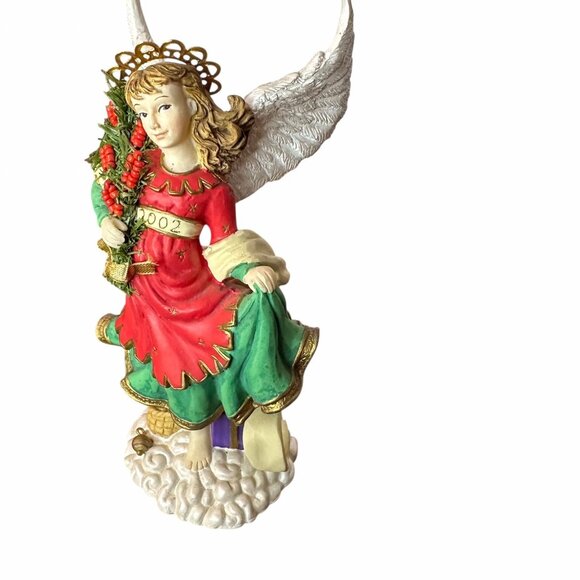 Vintage Angels Beside Me 2002 Rebecca Yuletide Joy Guardian Angel Figurine - Picture 5 of 14